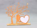 Romantic Couple Heart Tree Photo Frame Vector for Laser Cutting