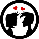 Romantic Couple Silhouette Vector Design for Laser Cutting