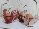 Rooster Design Egg Holder Laser Cut Vector File