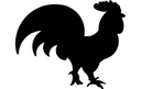 Rooster Silhouette Vector for Laser Cutting DXF File