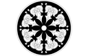 Round Floral Scrollwork Mandala Vector DXF File