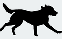 Running Labrador Retriever Silhouette Vector File DXF
