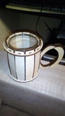 Rustic Barrel Beer Mug Holder SVG for Laser Cutting