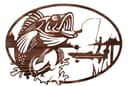 Rustic Bass Fishing Wall Art Laser Cut File SVG DXF