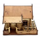 Rustic Cabin Shot Glass Holder Laser Cut Vector Plan DXF