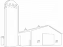 Rustic Farm Barn with Silo Vector File for Laser Cutting DXF