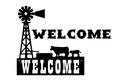 Rustic Farmhouse Welcome Sign with Windmill Vector DXF