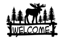 Rustic Welcome Moose Sign Vector File for Laser Cutting