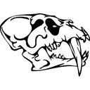 Saber-Toothed Tiger Skull Vector Design for CNC DXF