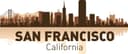 San Francisco Skyline Laser Cut Vector Design