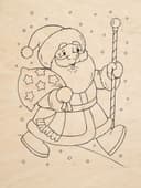 Santa Claus Christmas Laser Engraving Design Free Vector