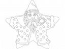 Santa Claus Star Ornament DXF Vector File