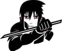 Sasuke Uchiha Anime Laser Cut Vector File (DXF, SVG, CDR)