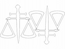 Scales of Justice DXF Vector File for Laser Cutting