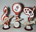 School Graduation Trophies Laser Cut Vector Design