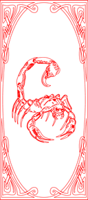 Scorpio Zodiac Art Vector Panel for Laser Cutting DXF