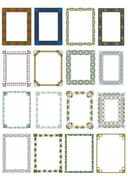 Set of 16 Decorative Ornamental Borders Vector Files for Laser Cutting