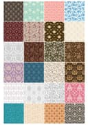 Set of 24 Elegant Seamless Floral Pattern Vectors for Laser Cutting