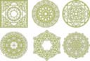Set of 6 Decorative Mandala Laser Cut Vector Files