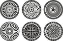 Set of 6 Decorative Mandala Vector Designs for Laser Cutting