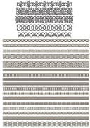 Set of Celtic Knot Border Patterns Vector for Laser Cutting