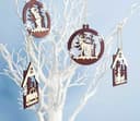 Set of Winter Christmas Ornament Vector Files for Laser Cutting