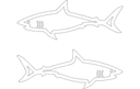 Shark Silhouette Vector Design for Laser Cutting DXF
