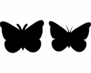 Simple Butterfly Silhouettes DXF Vector File for Laser Cutting