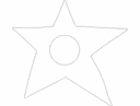 Simple Star with Center Hole Vector Design DXF File