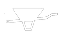 Simple Wheelbarrow Vector Design for CNC Laser Cutting DXF