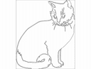 Sitting Cat Silhouette Vector Laser Cut File (DXF)