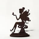 Sitting Fairy with Butterfly Laser Cut Stand Vector File