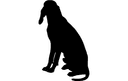 Sitting Hunting Dog Vector Silhouette DXF File