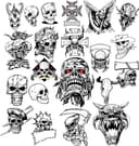 Skull and Horror Vector Collection for Laser Cutting (EPS)