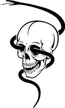 Skull and Serpent Vector Graphic for Laser Cutting - Free SVG