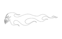 Skull Flame Vector Design for Plasma and Laser Cutting DXF