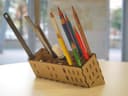 Slanted Desk Organizer Laser Cut Vector File