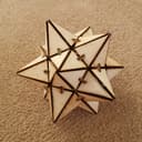 Small Stellated Dodecahedron 3D Puzzle Laser Cut DXF File