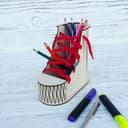 Sneaker Style Desk Organizer Laser Cut Vector File