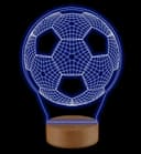 Soccer Ball 3D Illusion Night Light Vector File for Laser Cutting