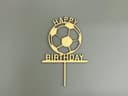 Soccer Ball Happy Birthday Cake Topper Laser Cut Vector File