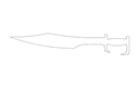 Spartan Sword Silhouette Vector File for CNC Laser Cutting