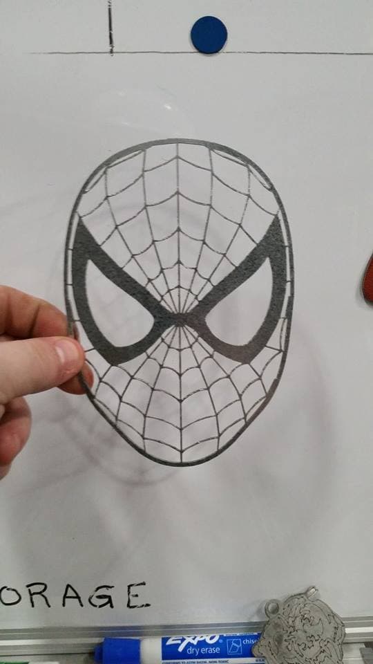 Spider Hero Mask Vector Design for Laser Cutting DXF