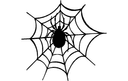 Spider on Web Vector Design for Laser Cutting DXF