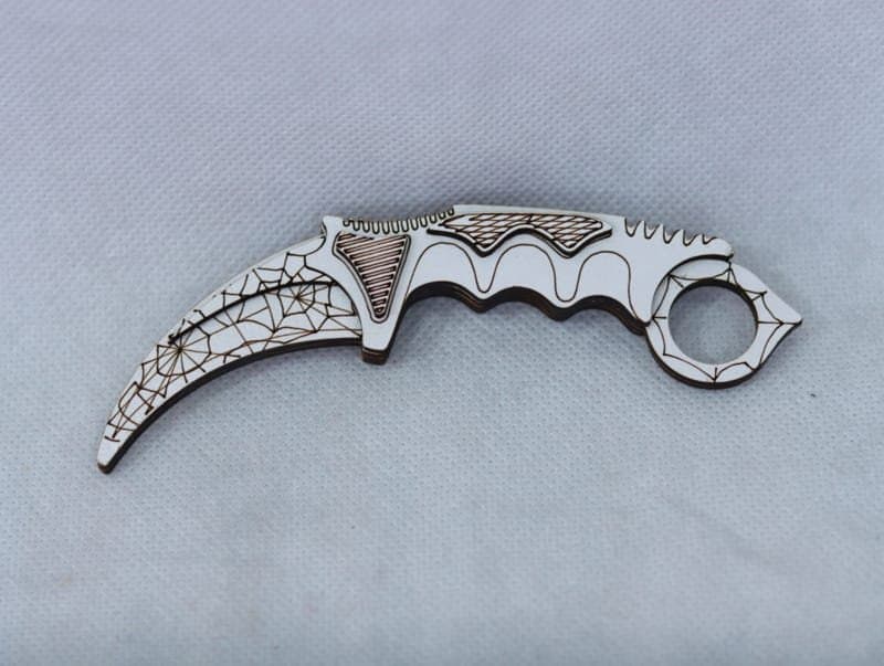 Spider Web Karambit Knife Vector File for Laser Cutting