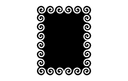 Spiral Scroll Decorative Frame Vector File (DXF)