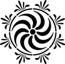 Spiral Sun Mandala Stencil Vector File