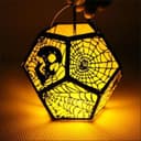 Spooky Skull and Spiderweb Halloween Lantern Vector DXF