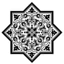 Star Shaped Geometric Floral Ornament Vector DXF File