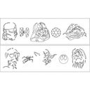 Star Wars Characters and Icons Collection Vector DXF File